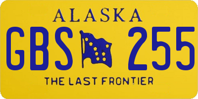 AK license plate GBS255