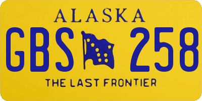 AK license plate GBS258