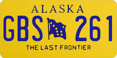 AK license plate GBS261