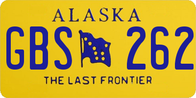 AK license plate GBS262