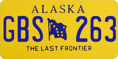 AK license plate GBS263