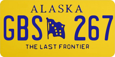 AK license plate GBS267