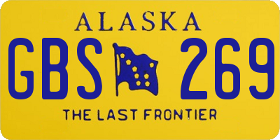 AK license plate GBS269
