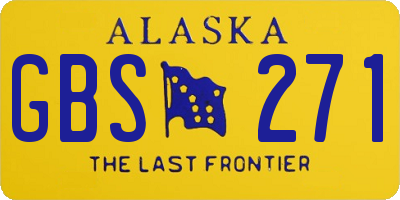 AK license plate GBS271