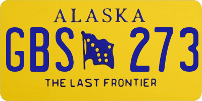 AK license plate GBS273