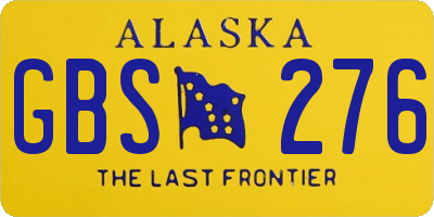AK license plate GBS276