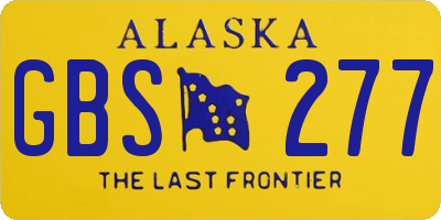 AK license plate GBS277