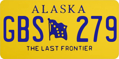 AK license plate GBS279