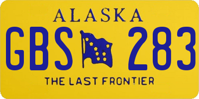 AK license plate GBS283