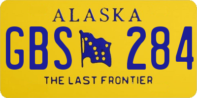 AK license plate GBS284