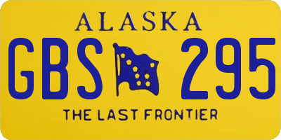 AK license plate GBS295