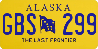 AK license plate GBS299
