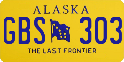 AK license plate GBS303