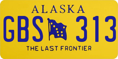 AK license plate GBS313