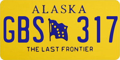 AK license plate GBS317
