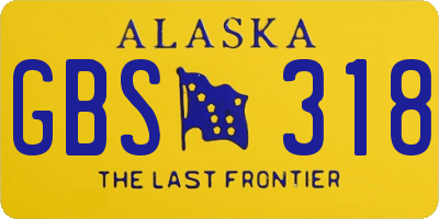 AK license plate GBS318