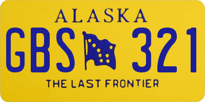 AK license plate GBS321