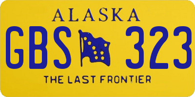 AK license plate GBS323