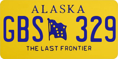 AK license plate GBS329