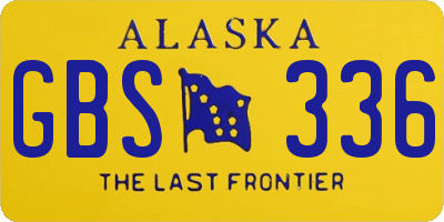 AK license plate GBS336