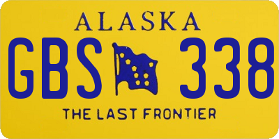 AK license plate GBS338