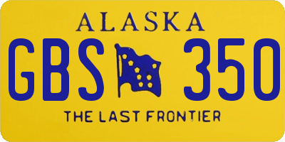 AK license plate GBS350