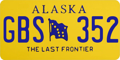 AK license plate GBS352