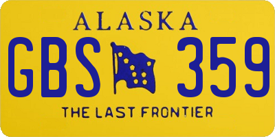 AK license plate GBS359
