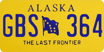 AK license plate GBS364