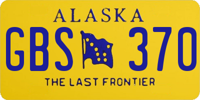 AK license plate GBS370