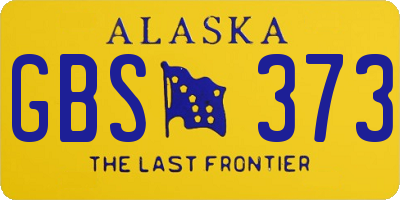 AK license plate GBS373