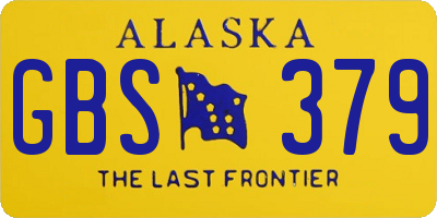AK license plate GBS379