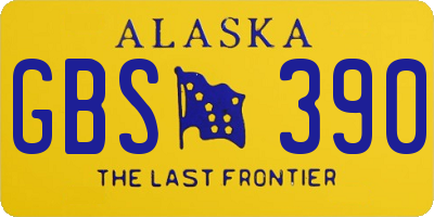 AK license plate GBS390