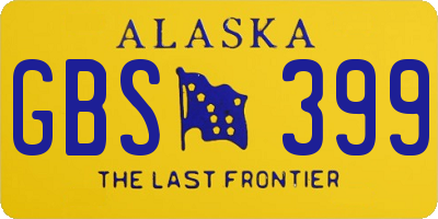 AK license plate GBS399