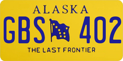 AK license plate GBS402