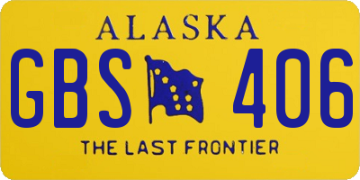 AK license plate GBS406