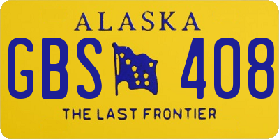AK license plate GBS408
