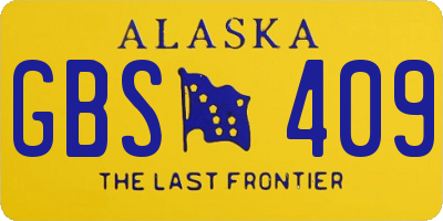 AK license plate GBS409