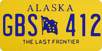 AK license plate GBS412