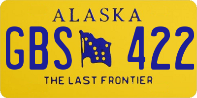 AK license plate GBS422