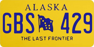 AK license plate GBS429