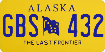 AK license plate GBS432
