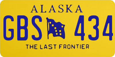 AK license plate GBS434