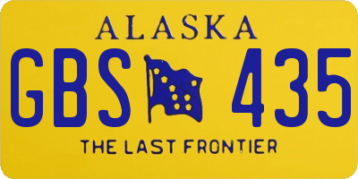 AK license plate GBS435