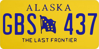 AK license plate GBS437