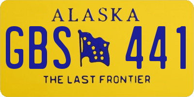 AK license plate GBS441