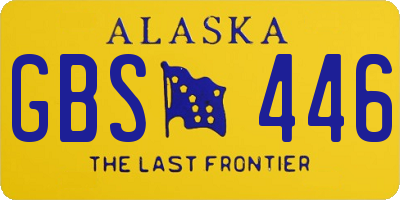 AK license plate GBS446