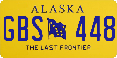 AK license plate GBS448