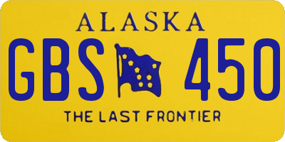 AK license plate GBS450