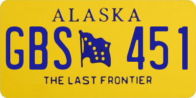 AK license plate GBS451